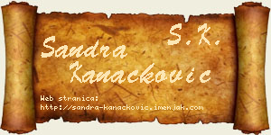 Sandra Kanačković vizit kartica
